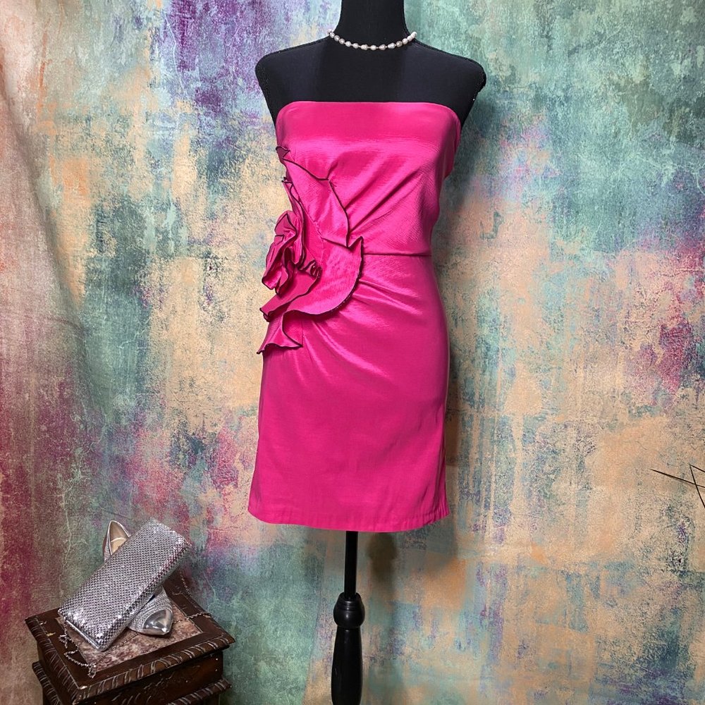📌La Scala Hot Pink Prom - Ball -Semi Formal Cocktail Dress